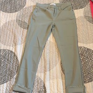 olive skinny jeans